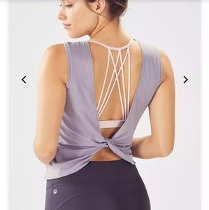 Fabletics twist open back tank